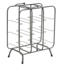 Vinflaskhållare-FURNLUX FLASKHÅLLARE FYRKANTIG GRÅ 40CM