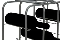 Vinflaskhållare-FURNLUX FLASKHÅLLARE FYRKANTIG GRÅ 40CM