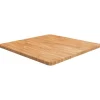 Fyrkantig bordsskiva i massivt ekträ - Hållbar & lättskött | Färg: Ljusbrun | Storlek: 70x70x2,5 cm