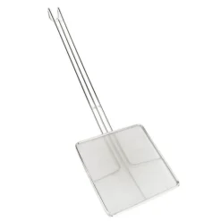 Fyrkantig skumslev i rostfritt stål för matlagning och stekning - finmaskig pastasilsked