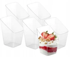 Tillbehör För Matservering-Fyrkantiga behållare för desserter 50 ml plast 24 stycken