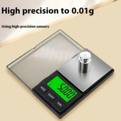 500g / 0.01g 5 enheter Bärbar smyckesvåg Liten Våg digital fickvåg
