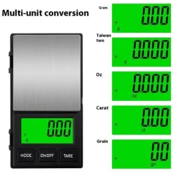 500g / 0.01g 5 enheter Bärbar smyckesvåg Liten Våg digital fickvåg