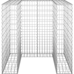 Tillbehör Till Avfallshantering-Gabionmur för soptunna - Galvaniserat stål | Storlek: 110x100x110 cm