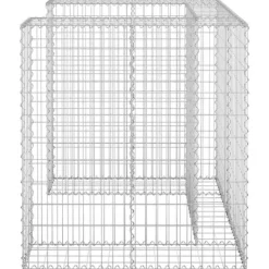 Tillbehör Till Avfallshantering-Gabionmur för soptunna - Galvaniserat stål | Storlek: 110x100x110 cm