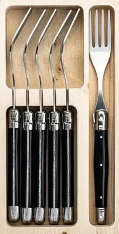 Gafflar Laguiole Svart SET 6 SdV