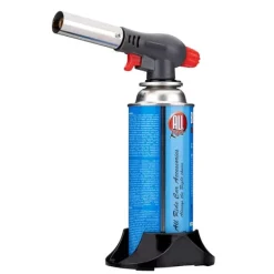 Gasbrännare med ställ och förvaringsväska för butangas