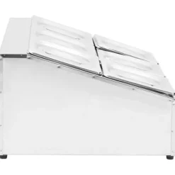 vidaXL Tillbehör För Matservering-Gastronorm Beholder - - GN 1/6 - Rostfritt Stål - 6 Kistor - Lock Ingår