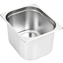 Tillbehör För Matservering-Gastronormkantiner 2 st GN 1/2 - Staplingsbar rostfritt stål | Färg: Silver | Storlek: 200 mm