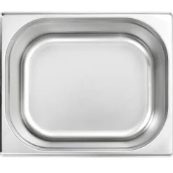 Tillbehör För Matservering-Gastronormkantiner 2 st GN 1/2 - Staplingsbar rostfritt stål | Färg: Silver | Storlek: 200 mm