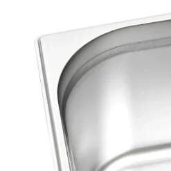 Tillbehör För Matservering-Gastronormkantiner 2 st GN 1/2 - Staplingsbar rostfritt stål | Färg: Silver | Storlek: 200 mm