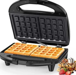 Gaufrier - Snailar - 750W - 2 skivor - Non-stick plattor - Kompakt design