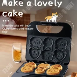 Gaufrier - TD® - Våffeljärn - 1200W - Non-stick beläggning - Svart