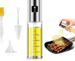 Generisk sprutmaskin, olivolja spruta, sprayflaska för olja Mångsidig glasspray olivolja flaska för matlagning， glas, bakning, rostning