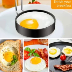 Köksformar-Äggring / omelettform 4-pack rostfritt stål/silikon