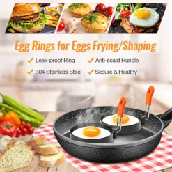 Köksformar-Äggring / omelettform 4-pack rostfritt stål/silikon