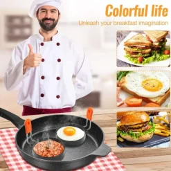 Köksformar-Äggring / omelettform 4-pack rostfritt stål/silikon