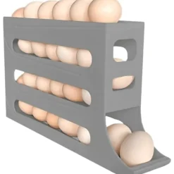 30-äggs äggförvaring för kylskåp - Automatisk rullande äggförvaring för kylskåp