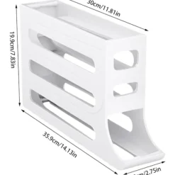30-äggs äggförvaring för kylskåp - Automatisk rullande äggförvaring för kylskåp