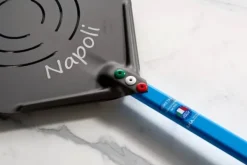 Pizzaspadar-Gi.Metal Napoli Rectangular Perforated Pizza Peel 36x36 cm Handle 60 cm