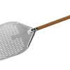 Gi.Metal Woodtech Rectangular Perforated Pizza Peel 36x36 cm Handle 30 cm