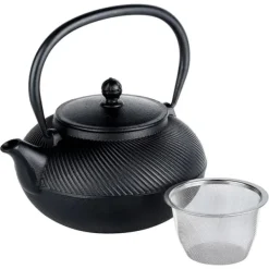 Kaffe- & Tekannor-Gjutjärn vattenkokare tekanna tekanna infuser med sil för örtte 1L