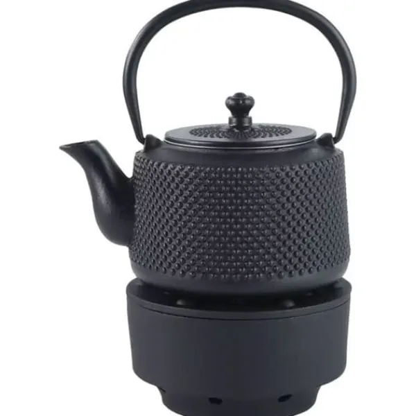 Kaffe- & Tekannor-GJUTJÄRNKANNA 0,8L MED FILTER OCH VÄRMARE KINGHOFF KH-1847