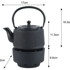 Kaffe- & Tekannor-Gjutjärnstekanna med värmare 0,8L KINGHOFF KH-1847