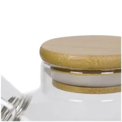 Kaffe- & Tekannor-Glas- och bambuteekanna - 1 L