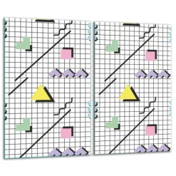 GLAS SKÄRBRÄDA 2x 30x52 MÖNSTER