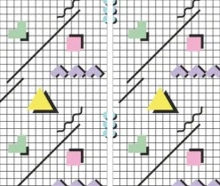 GLAS SKÄRBRÄDA 2x 30x52 MÖNSTER