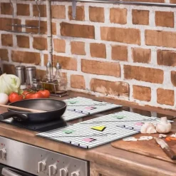 GLAS SKÄRBRÄDA 2x 30x52 MÖNSTER