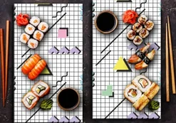 GLAS SKÄRBRÄDA 2x 30x52 MÖNSTER