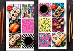 Mat- & Dryckesschabloner-GLAS SKÄRBRÄDA 2x 30x52 MOSAIK