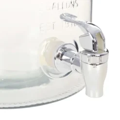 Dryckesautomater-Glasbehållare XXL med tappkran 8 L - Vintage Vattenbehållare | Färg: Transparent | Storlek: 8 L