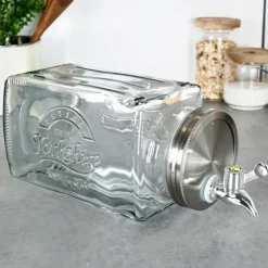 Dryckesautomater-Glasburk för drycker med kran, horisontell dispenser för kylskåp, 3,5L, ORION 143792