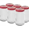 Glasburk för marmelad med skruvkork 300 ml 6 st