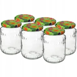 Behållare För Matförvaring-Glasburk för marmelad med skruvkork 720ml 6 st