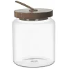 Förvaringsburkar-Glasburk med akacialock 13 cm
