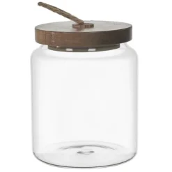 Förvaringsburkar-Glasburk med akacialock 13 cm