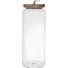 Förvaringsburkar-Glasburk med akacialock 27,5 cm