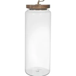 Förvaringsburkar-Glasburk med akacialock 27,5 cm