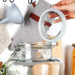 Dryckesautomater-Glasburk med kran 8 l + 12 glas 200 ml