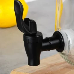 Dryckesautomater-Glasburk med kran 3,2 l + 12 glas 200 ml