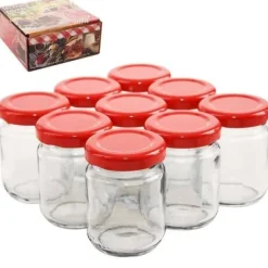 Glasburk med skruvkork 60 ml 9 st.