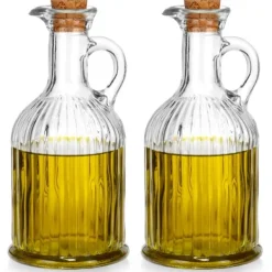 Glasflaska för olja och vinäger 350 ml 2 st.