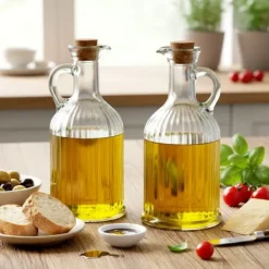 Glasflaska för olja och vinäger 350 ml 2 st.