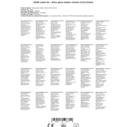 Vinglashängen-Glashängare krom 615x145mm