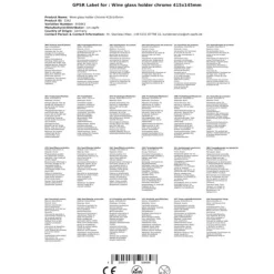 Vinglashängen-Glashängare krom 415x145mm