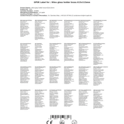 Glashängare mässing 685x145mm